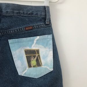 Handpainted Rustler Jeans